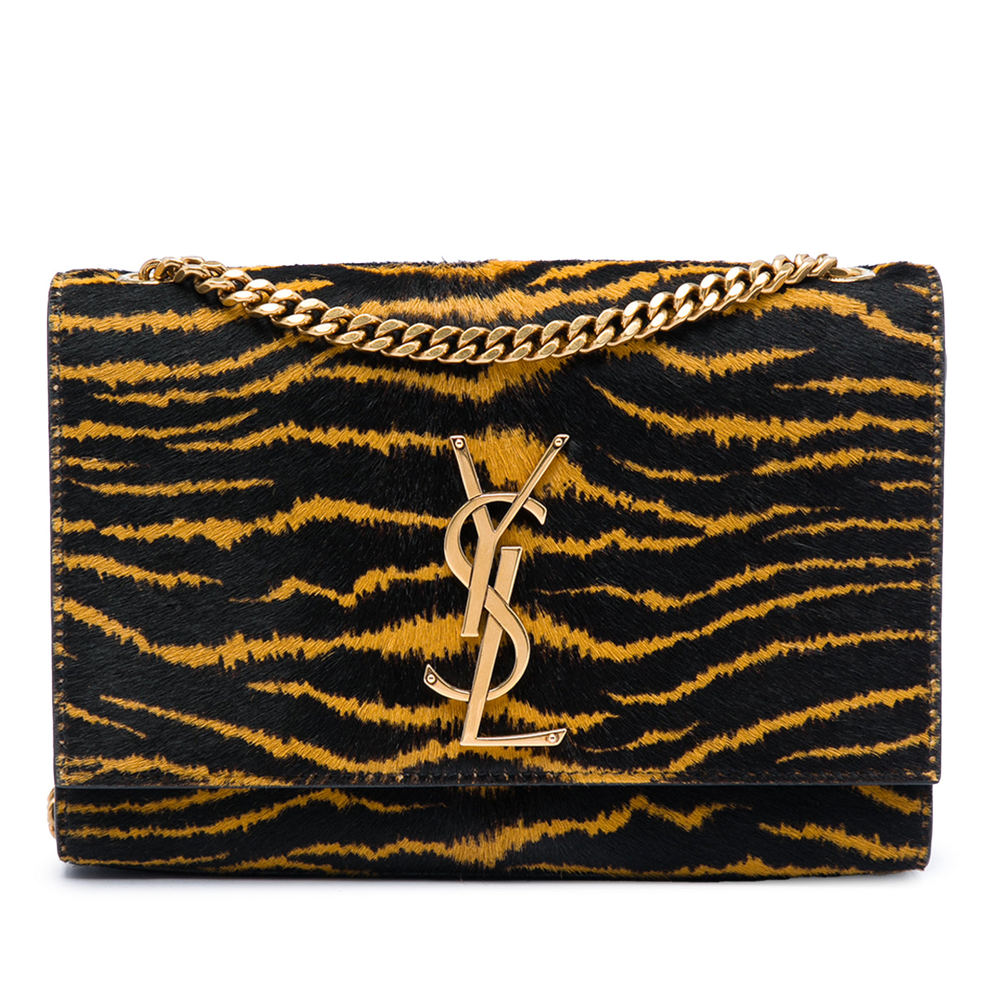 Small Pony Hair Tiger Print Monogram Kate Crossbody - Image 1