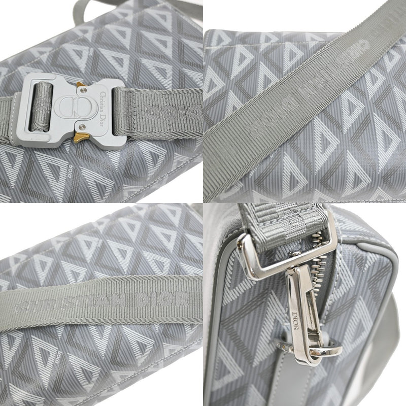 Christian Dior Lingot Messenger Cd Diamond Coated Canvas Gray