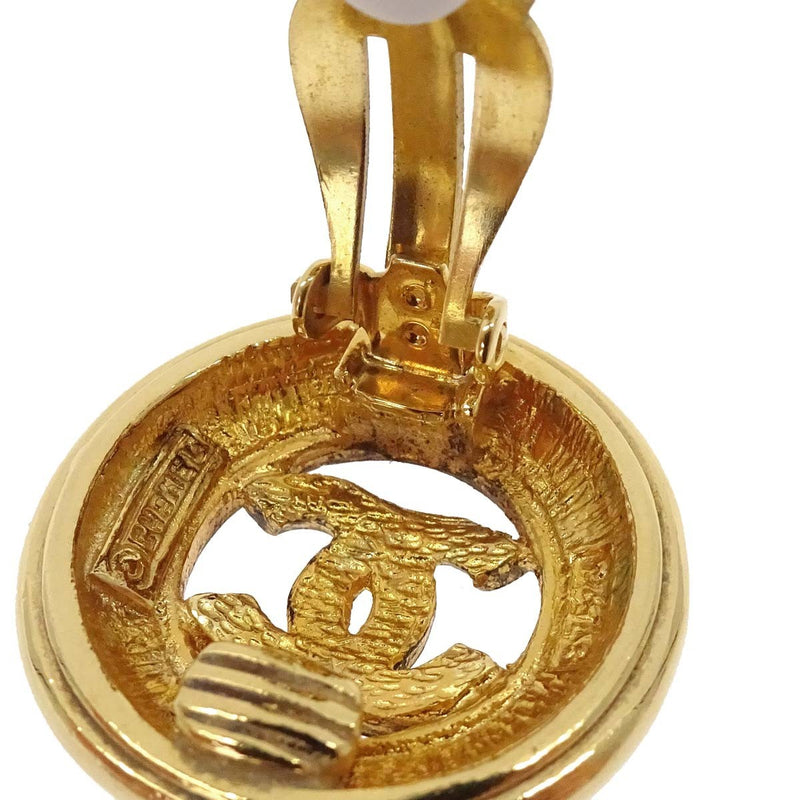 Chanel Cc Button Clip-On Metal Gold Gold_plated Bijoux