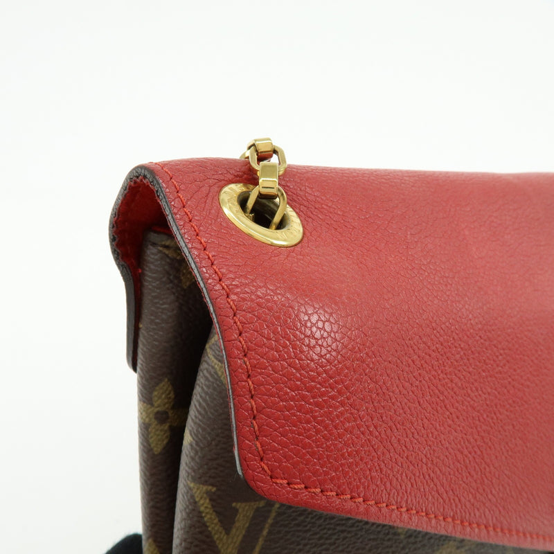 Louis Vuitton Pallas Chain Monogram Canvas And Calfskin Brown Bag