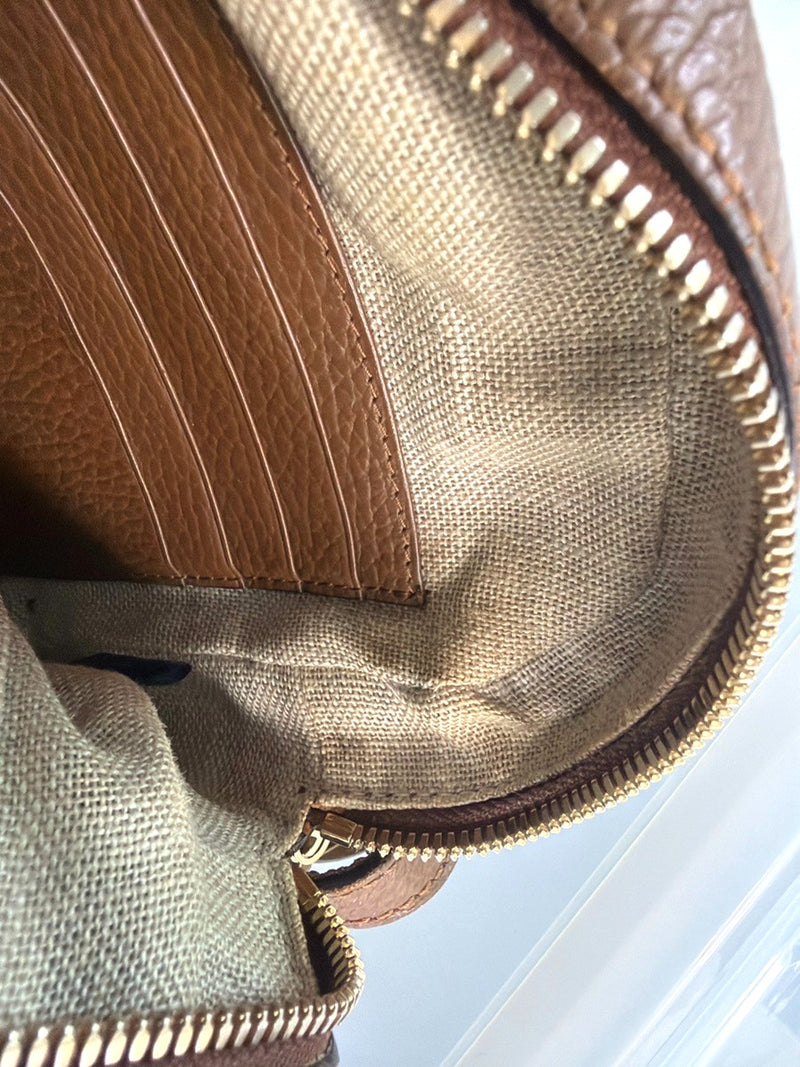 Gucci Bree Disco Gg Canvas With Leather Brown Bag