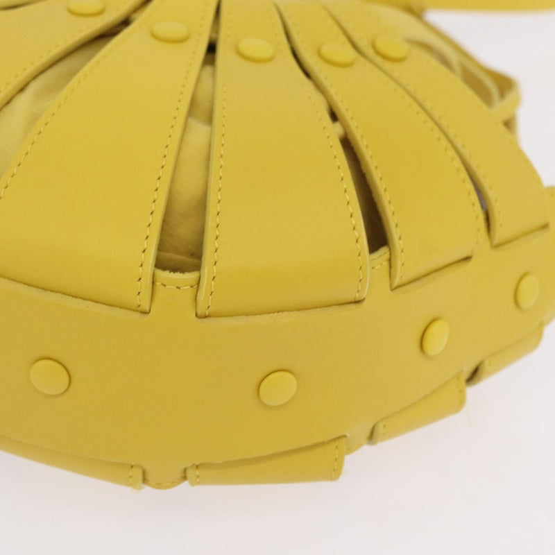 Bottega Veneta Shell Leather Yellow Bag