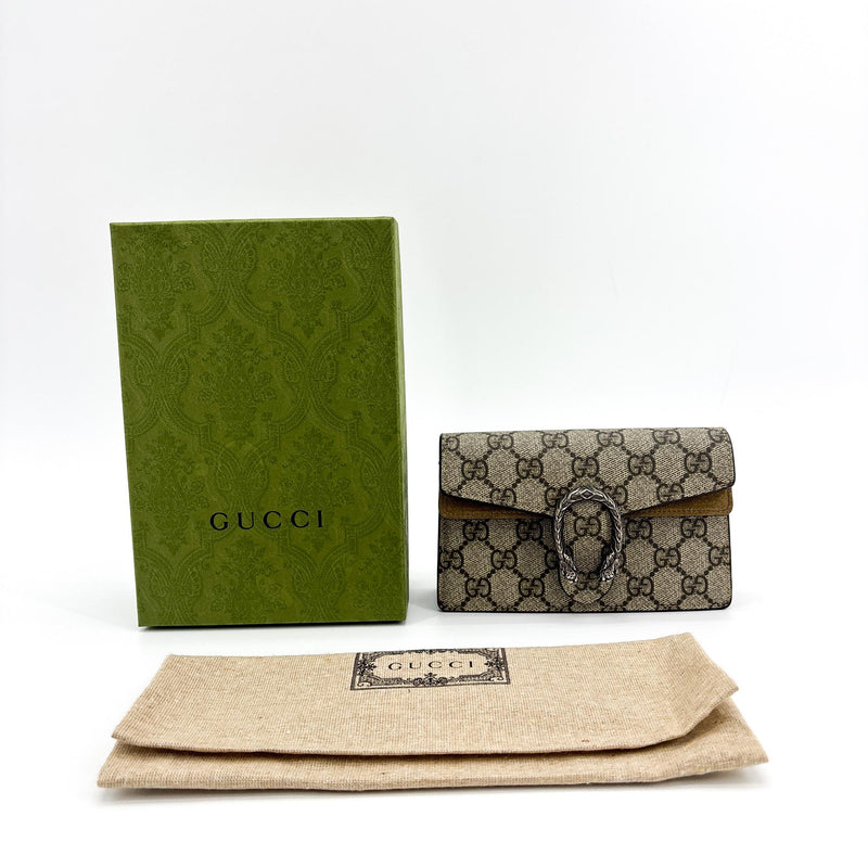 Gucci Dionysus Bag Gg Coated Canvas With Leather Brown