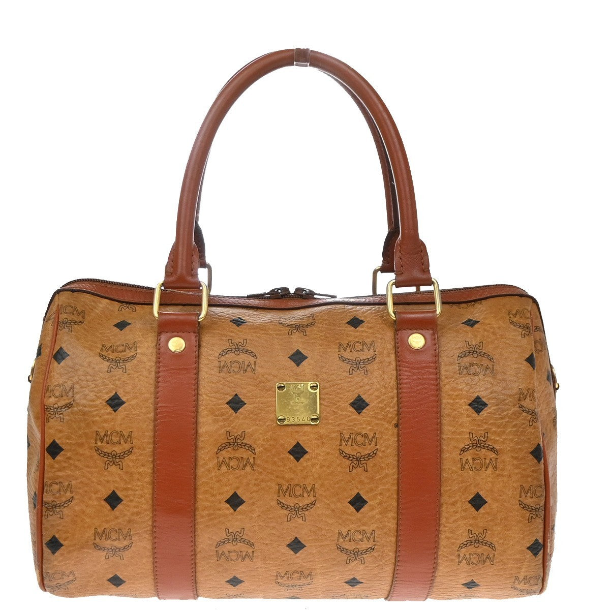 Mcm Visetos Leather Brown Bag