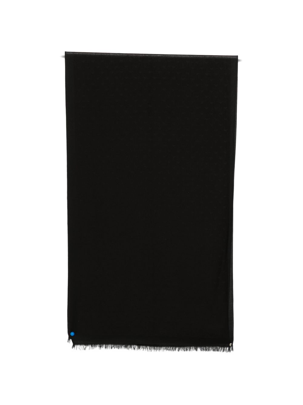 Emporio Armani Cotton Blend Scarf — Black Scarfs