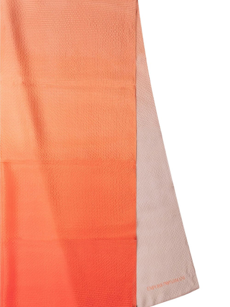 Emporio Armani Gradient Knit Scarf — Orange Scarfs