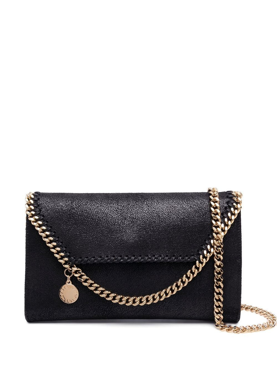 Stella Mccartney Falabella Shoulder Bag — Black Faux Leather