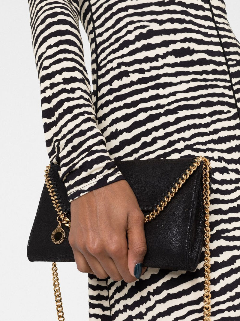 Stella Mccartney Falabella Shoulder Bag — Black Faux Leather
