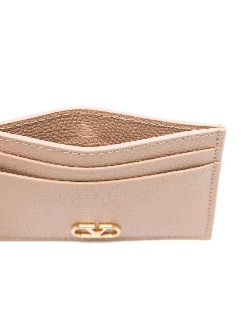 Valentino Garavani Card Case — Beige Calf Leather Cases