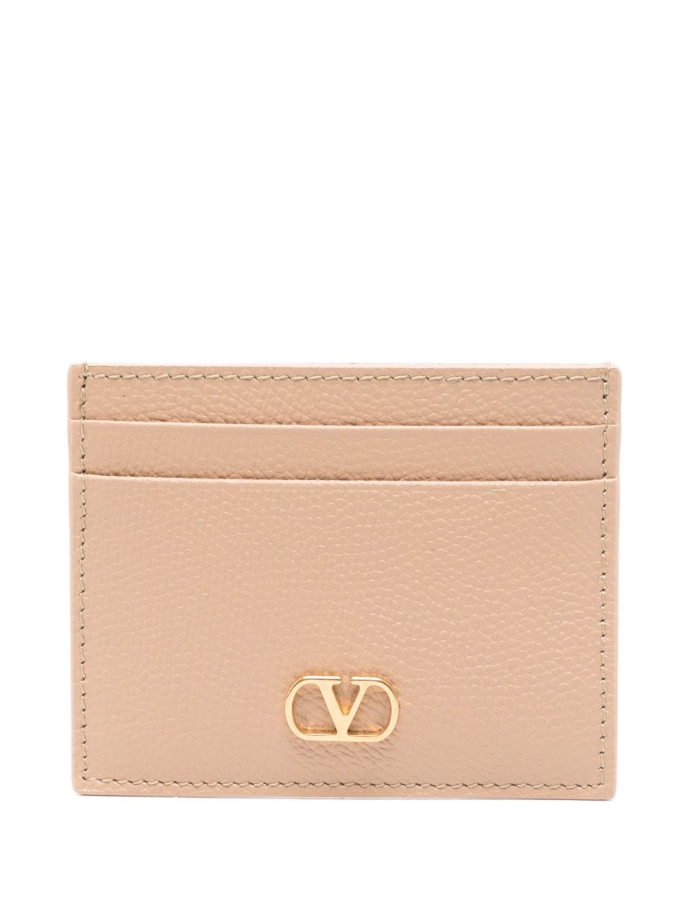 Valentino Garavani Card Case — Beige Calf Leather Cases