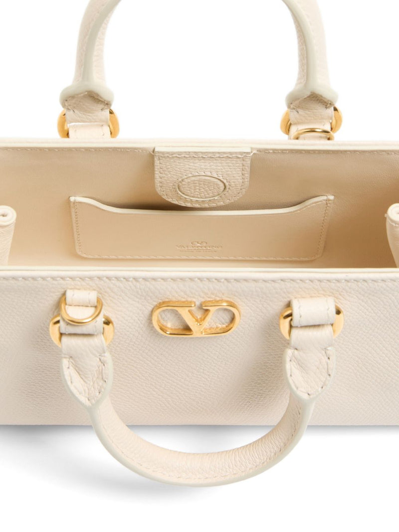 Valentino Garavani Top Handle Bag — Beige Leather