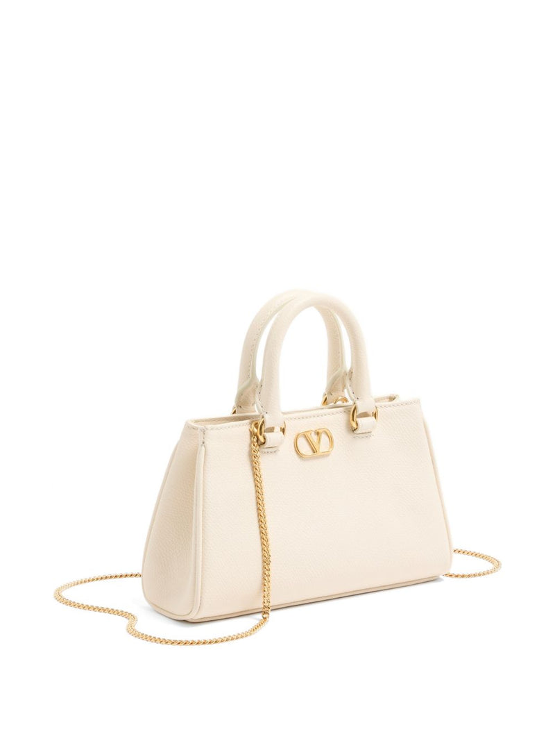 Valentino Garavani Top Handle Bag — Beige Leather