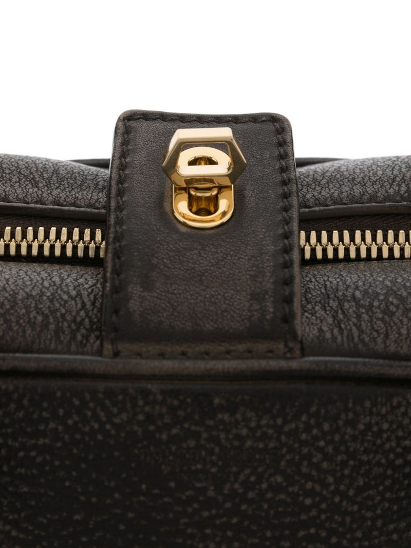 Golden Goose Pebbled Leather Shoulder Bag — Brown