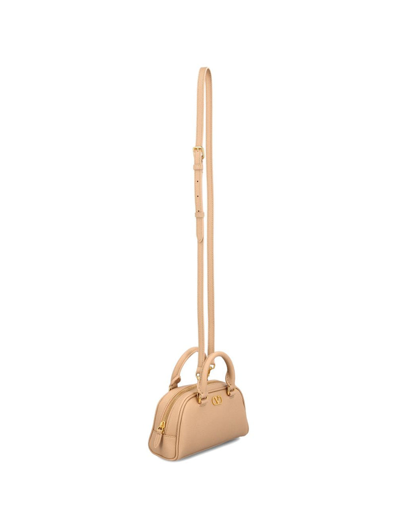 Valentino Garavani Vlogo Signature Top Handle Bag — Beige