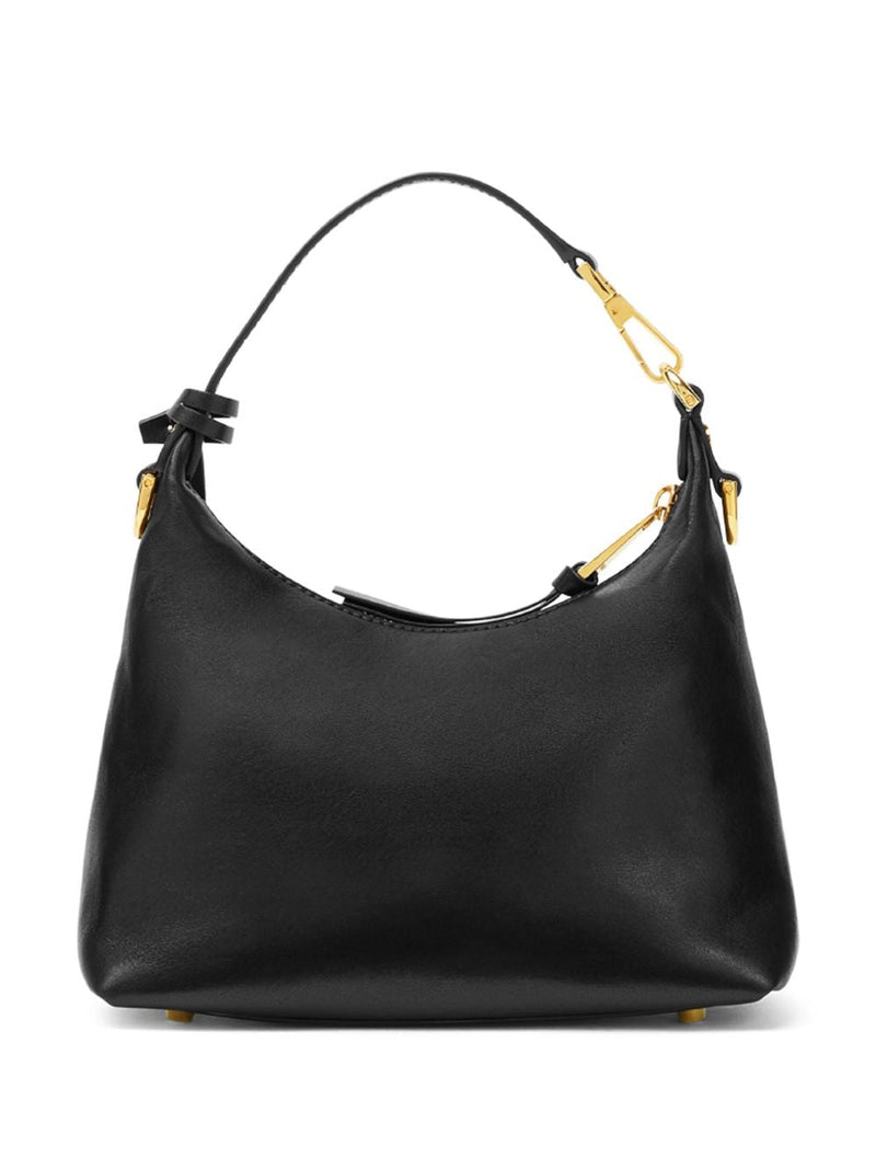 Versace Lambskin With Gold-Tone Hardware Shoulder Bag — Black