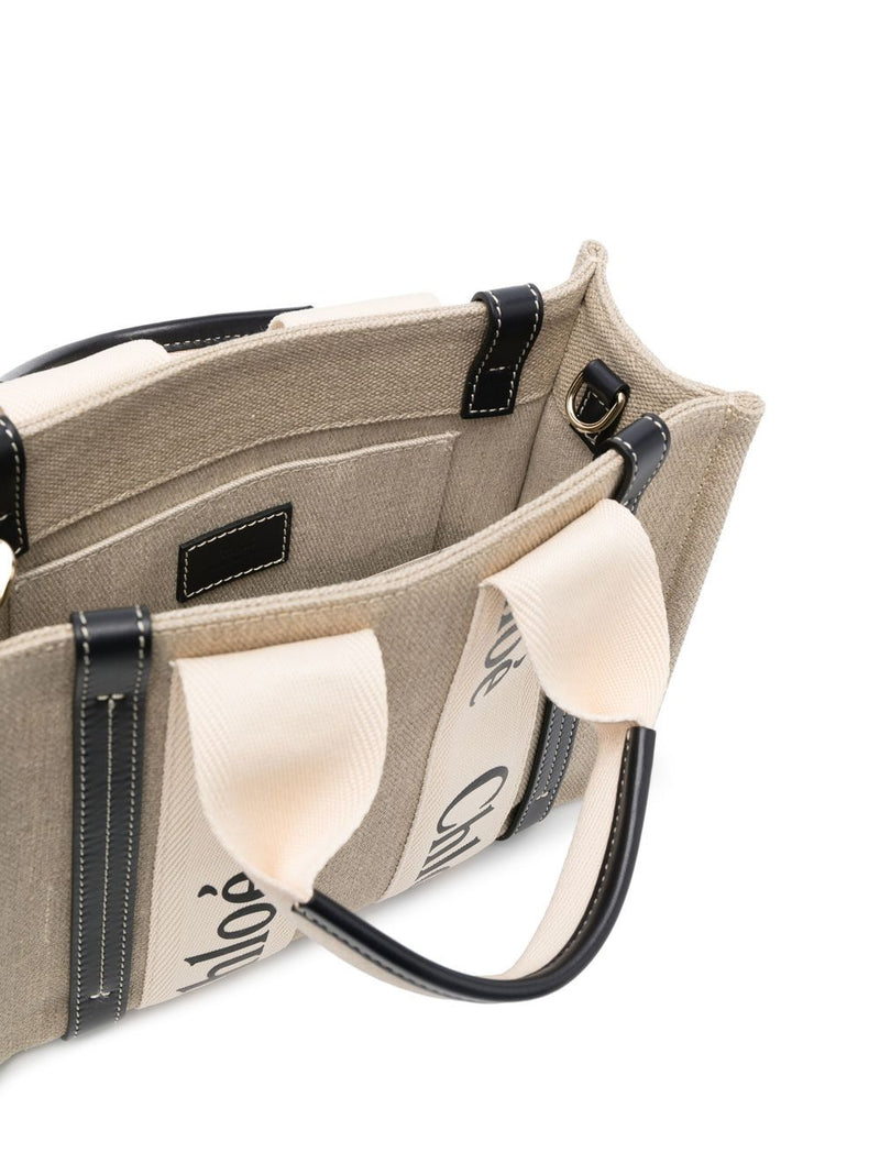 Chloé Woody Tote Bag — Beige