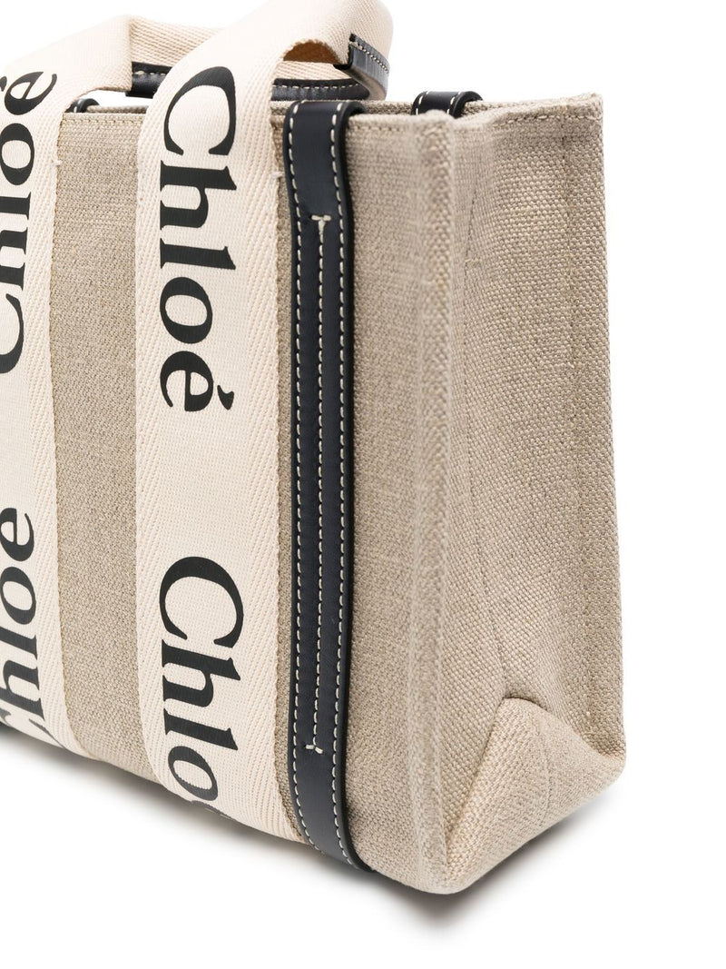 Chloé Woody Tote Bag — Beige