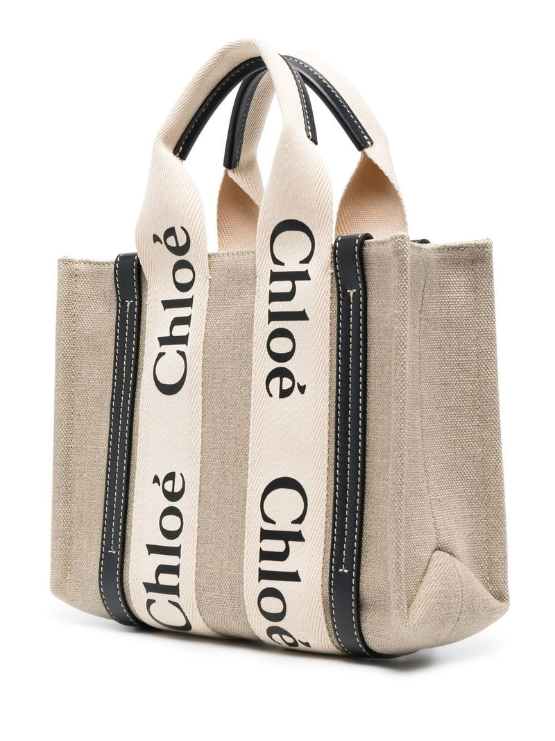 Chloé Woody Tote Bag — Beige