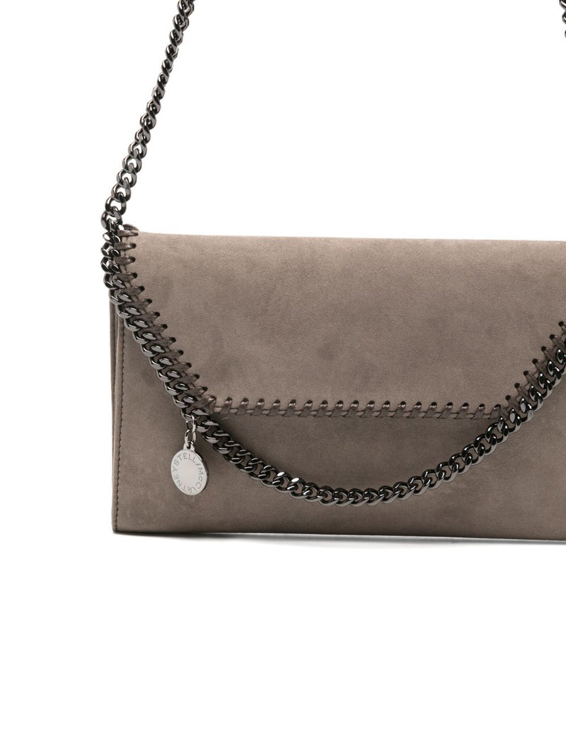 Stella Mccartney Falabella Crossbody Bag — Brown Suede