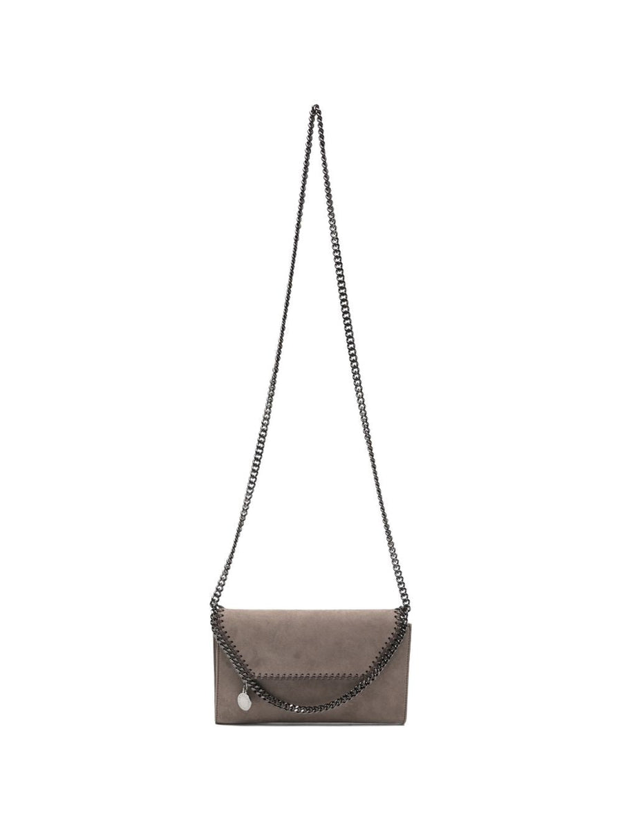 Stella Mccartney Falabella Crossbody Bag — Brown Suede