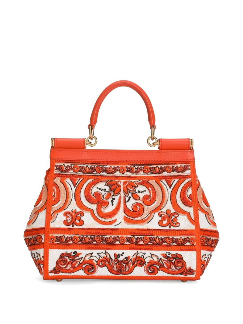 Dolce & Gabbana Sicily Top Handle Bag — Orange