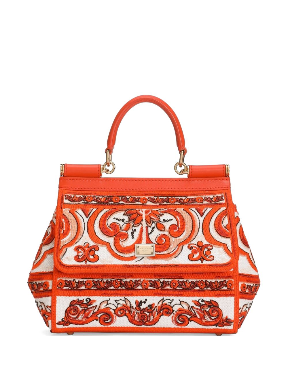 Dolce & Gabbana Sicily Top Handle Bag — Orange