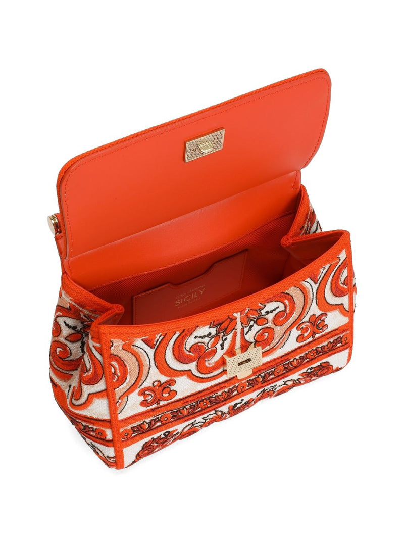 Dolce & Gabbana Sicily Top Handle Bag — Orange