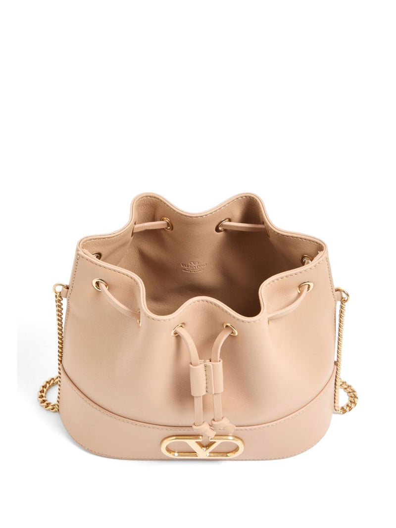 Valentino Garavani Bucket Bag — Beige Nappa Leather