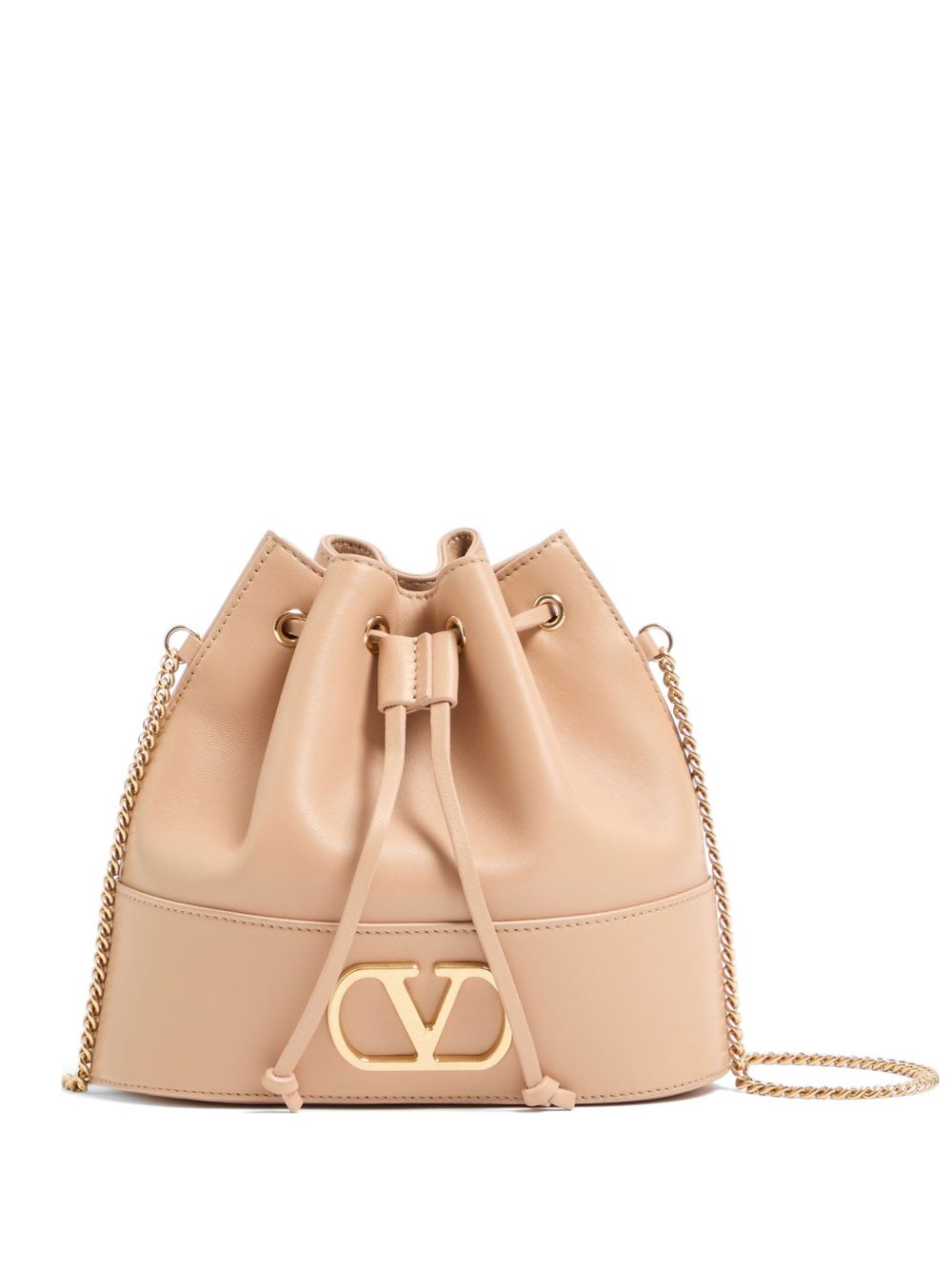 Valentino Garavani Bucket Bag — Beige Nappa Leather