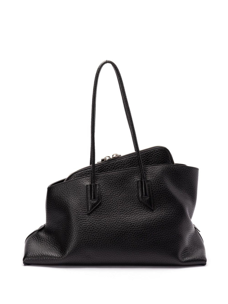 The Attico La Passeggiata Shoulder Bag — Black Leather