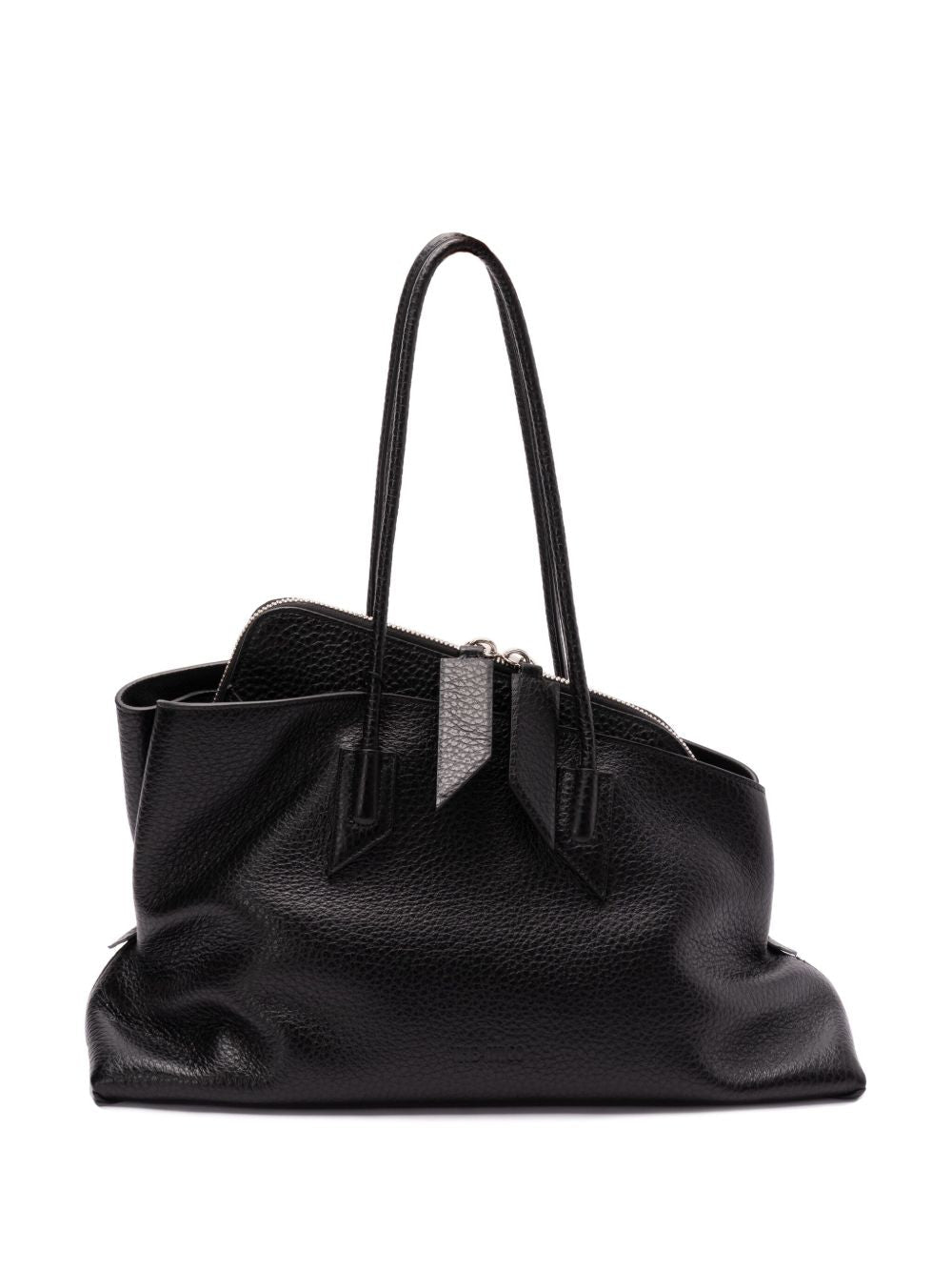 The Attico La Passeggiata Shoulder Bag — Black Leather