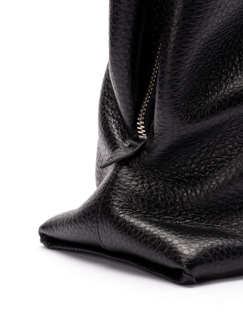 The Attico La Passeggiata Shoulder Bag — Black Leather