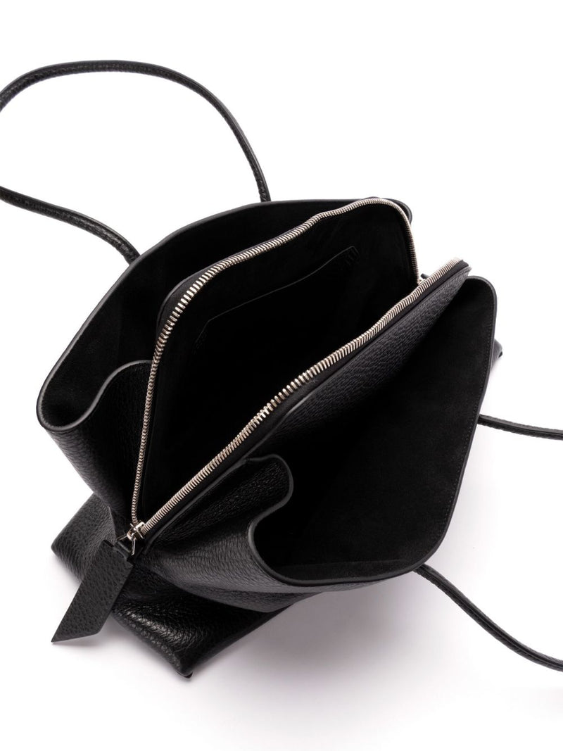 The Attico La Passeggiata Shoulder Bag — Black Leather