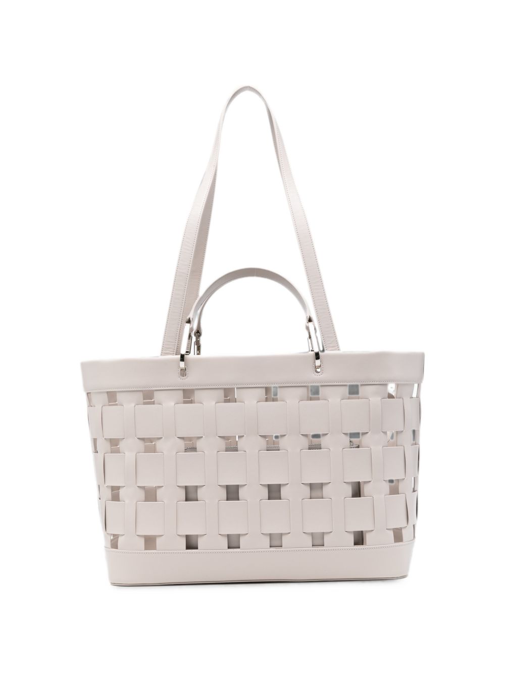 Emporio Armani Woven Tote Bag — Beige