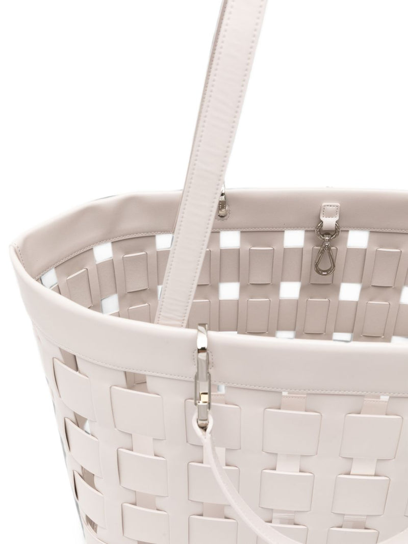 Emporio Armani Woven Tote Bag — Beige