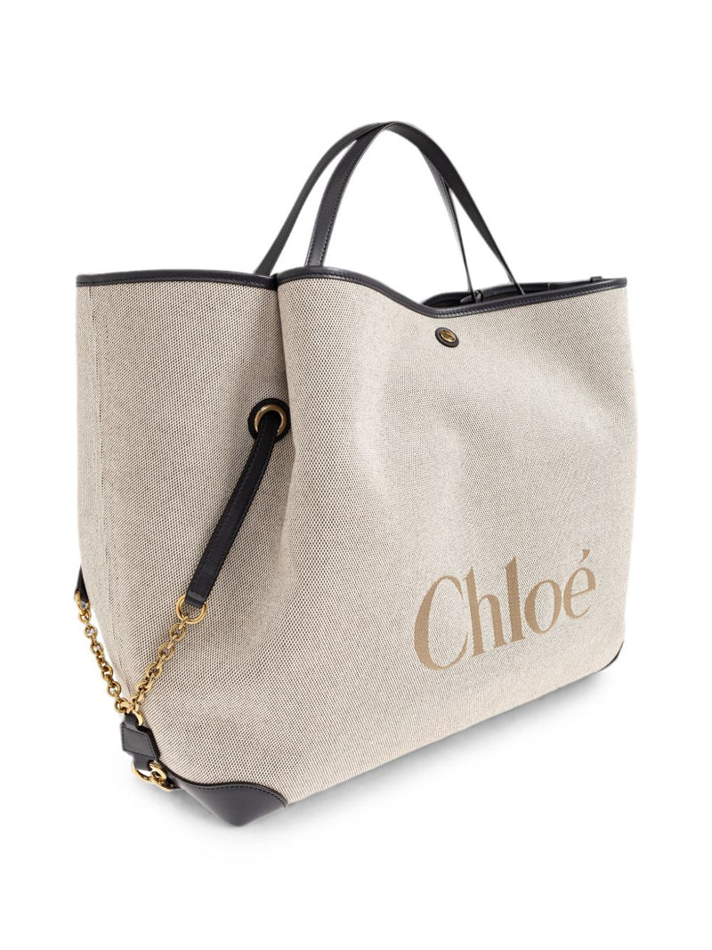 Chloé Clover Tote Bag — Beige