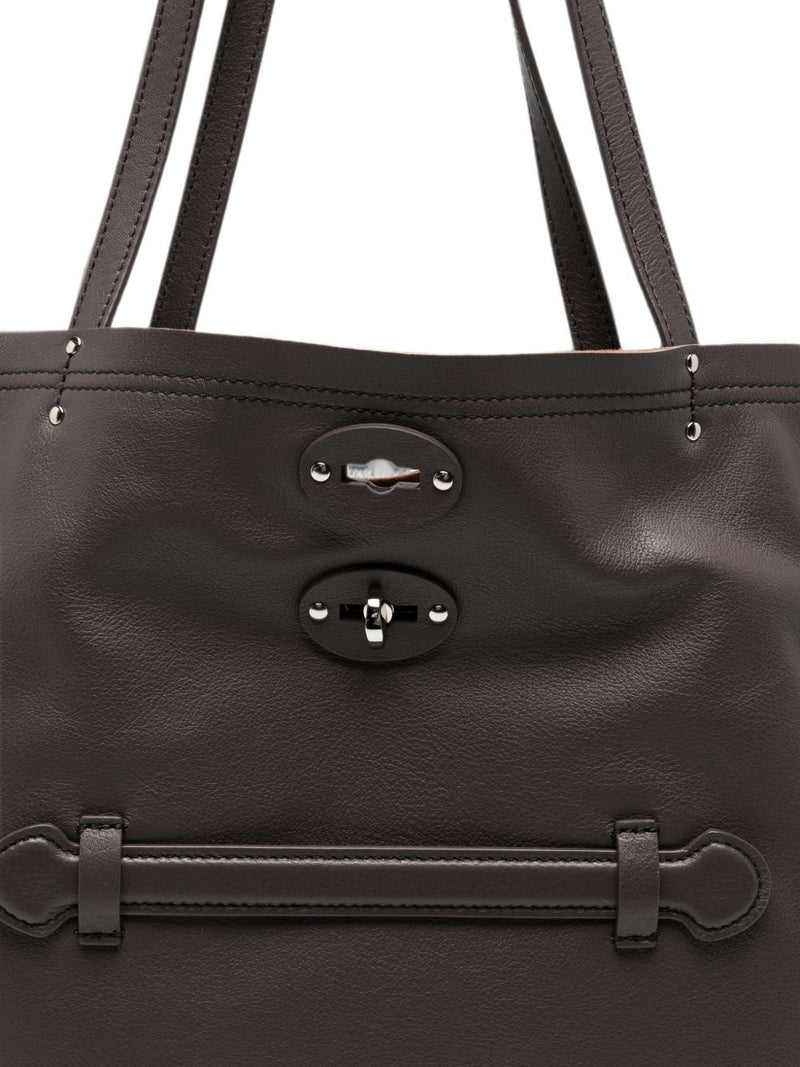 Zanellato Aspasso Saeta Shoulder Bag — Brown Leather