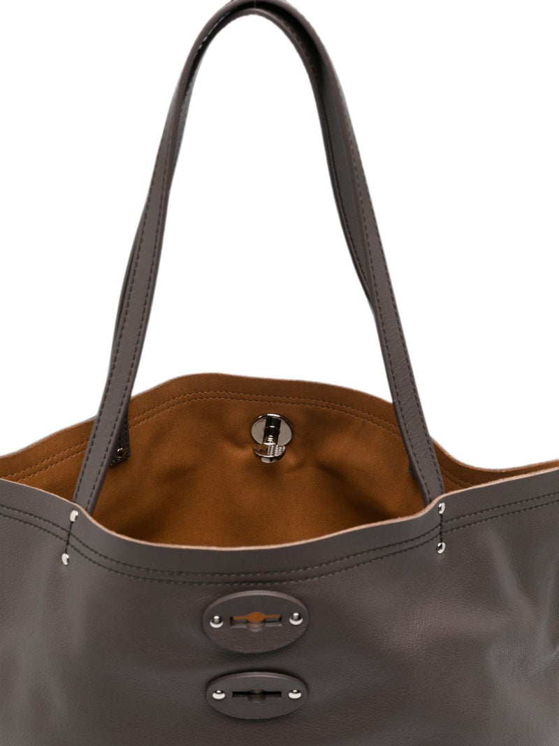 Zanellato Aspasso Saeta Shoulder Bag — Brown Leather