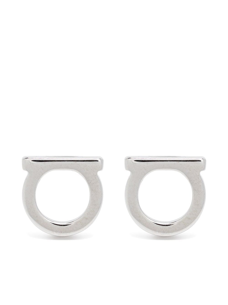 Ferragamo Gancini Earrings — Silver