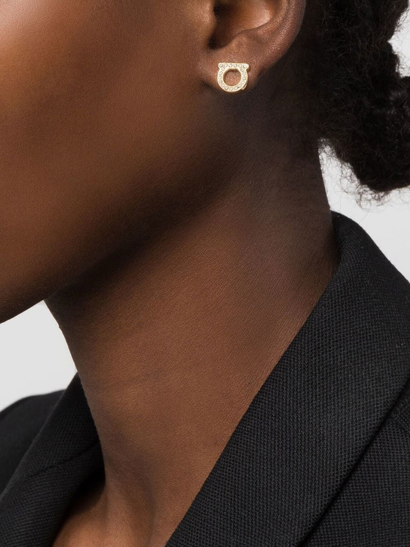 Ferragamo Gancini Earrings — Gold