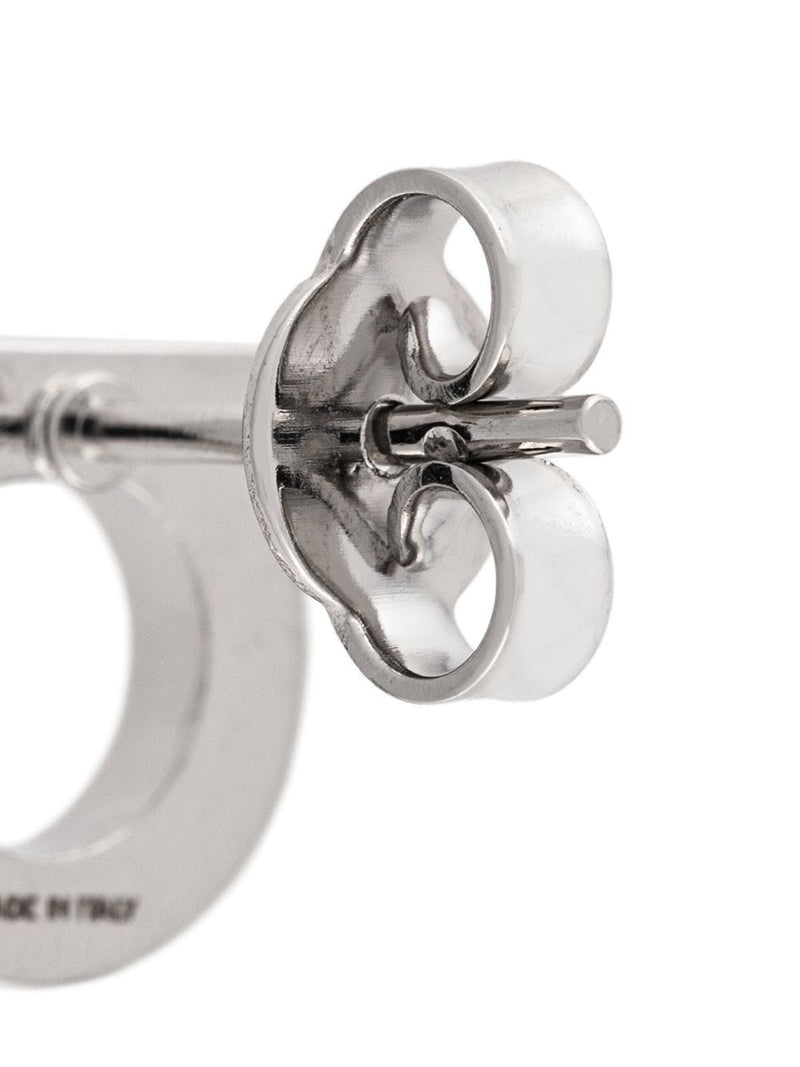 Ferragamo Gancini Crystal Earrings — Silver