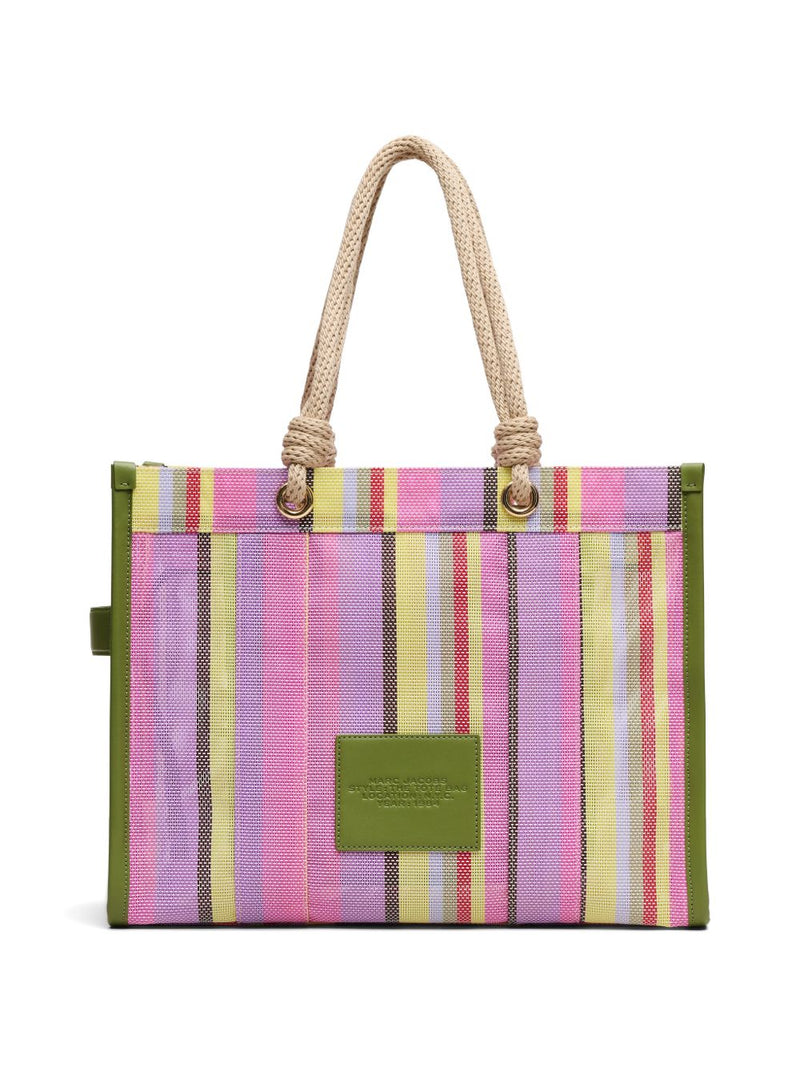Marc Jacobs Striped Canvas Tote Bag — Pink