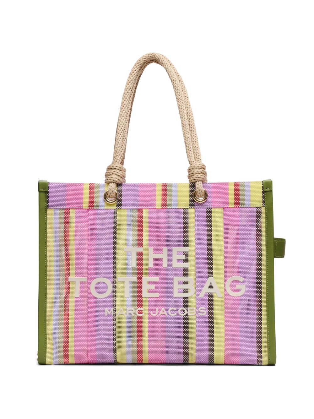 Marc Jacobs Striped Canvas Tote Bag — Pink