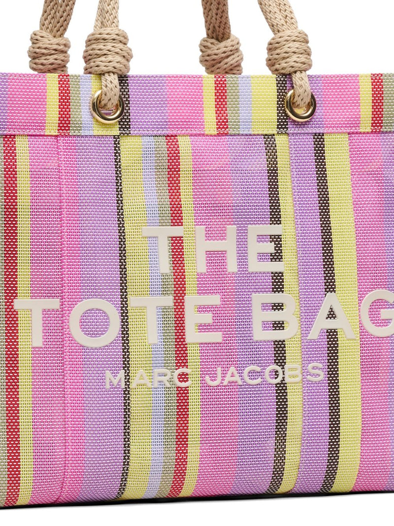 Marc Jacobs Striped Canvas Tote Bag — Pink