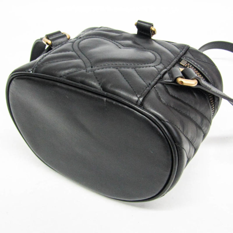 Gucci Gg Marmont Vanity Matelasse Leather Black Bag
