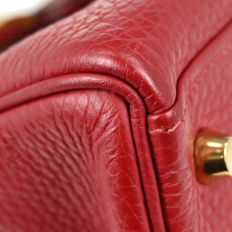 Hermes Kelly Red Togo With Gold Hardware Leather Bag