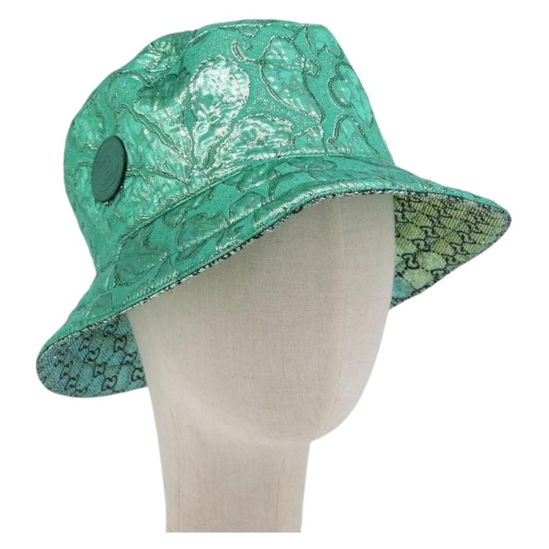 Gucci Reversible Bucket Hat Multicolor Gg Canvas Green Cotton
