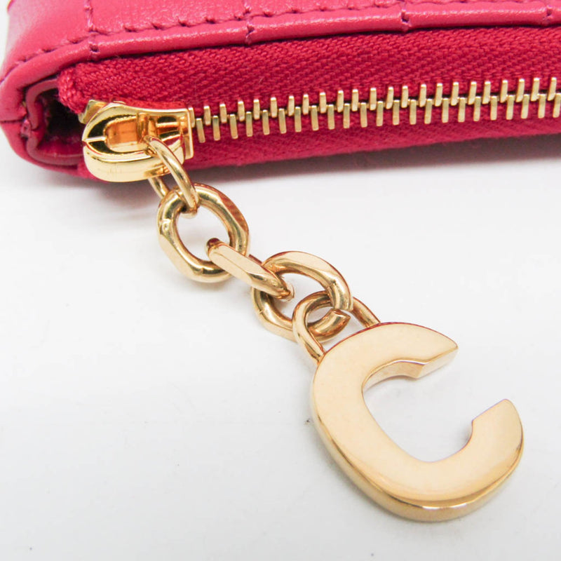 Celine C Charm Quilted Leather Pink Bag