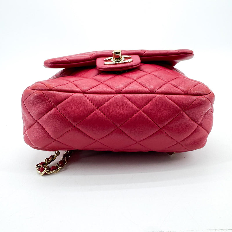 Chanel Backpack Seoul Lambskin Pink Leather