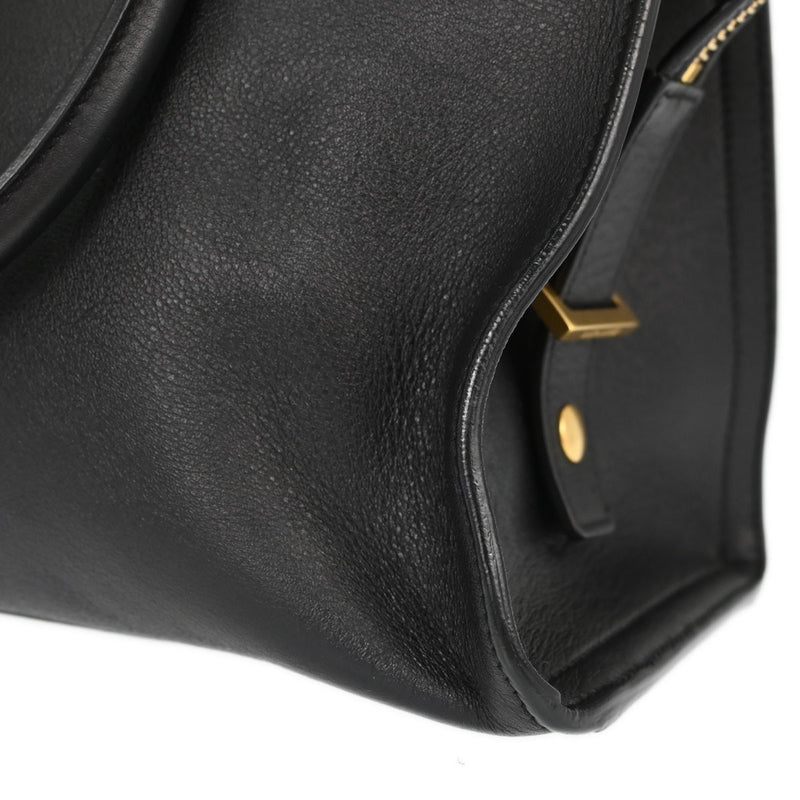 Saint Laurent Monogram Cabas Leather Black Calfskin Bag